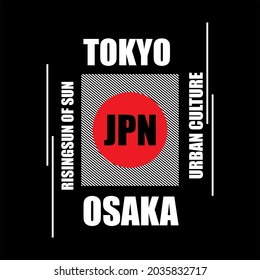 Tokyo Japan Slogan typography graphic motivation, t shirt print, design vector illustration