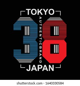 tokyo japan typograhpy, vector illustration