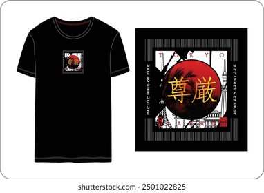 Tokyo japan, typographic Vector design illustration t shirt printing