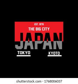 Tokyo Japan typography design t-shirt print vector illustration 