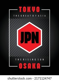 Tokyo Japan typography design t-shirt print vector illustration 