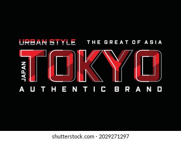 Tokyo Japan, typography graphic design, for t-shirt prints, vectors