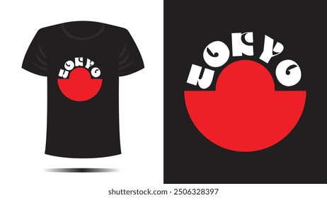 Tokyo japan typography t shirt design,typography t shirt design, urban circle