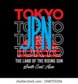 Tokyo Japan typography, tee shirt graphics, vector Illustration