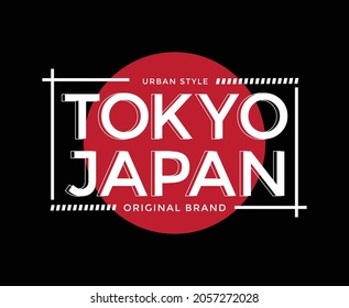 Tokyo Japan Typography T-shirt Design for print 