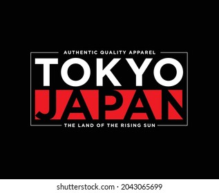 Tokyo Japan Typography Vector T-shirt Design for print 