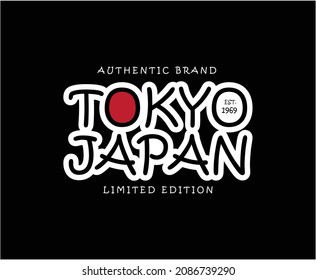 Tokio Diseño de camisetas vectoras de tipografía japonesa 
