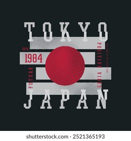 Tokyo Japão ilustração vetorial e tipografia, perfeito para t-shirts, capuzes, impressões etc.