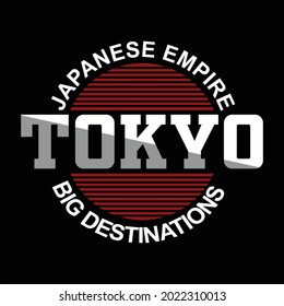 tokyo japanese empire design typography vector illustration for print