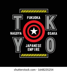 tokyo japanese typography, vector illustration