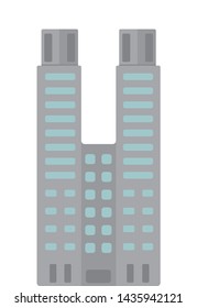 Tokyo landmark building flat vector illustration / Tokyo Metropolitan Government