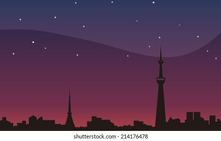 東京 夜景 イラスト Stock Illustrations Images Vectors Shutterstock