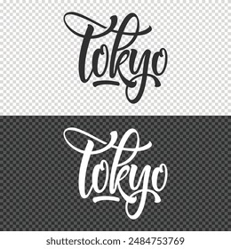 tokyo lettering clipart element design