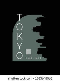 Tokyo lettering graphic vector illustration great for designs of t-shirts, clothes, hoodies, etc.