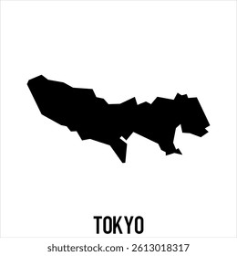 Tokyo map high quality map with borders of the prefectures