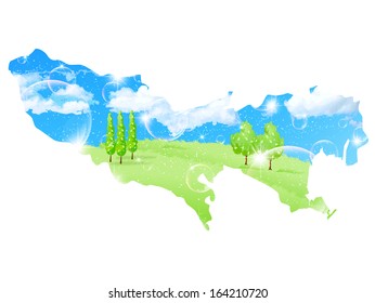 Tokyo map landscape