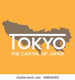 Tokyo map silhouette 1