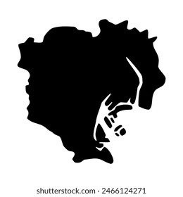 Tokyo map silhouette. Vector image