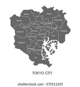 Tokyo Map Vector