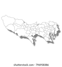  Tokyo Map white icon