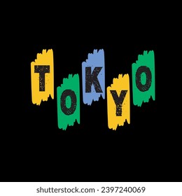 Tokyo,  modern stylish typography slogan design. Colorful abstract design t shirt, background, poster, apparels.Tokyo. Vector illustration