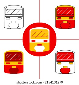 monorraíl tokyo en estilo de diseño plano
