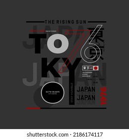 Tokyo. The Next Generation Leader Slogan T-shirt Trendy Design. Typography Tee Shirt With Abstract Image . Inscription In Japanese With The Translation: Tokyo. Vector Illustration.