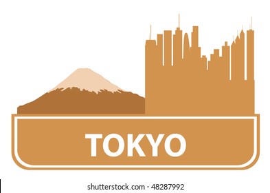 Tokyo outline. Vector illustration