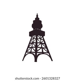 Tokyo radio tower vector illustration emoji