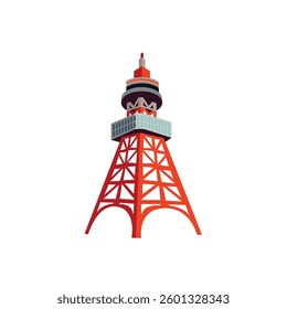 Tokyo radio tower vector illustration emoji