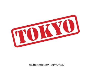 TOKYO Rubber Stamp vector over a white background.