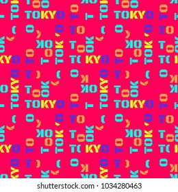 Tokyo seamless pattern. Creative design for various backgrounds.