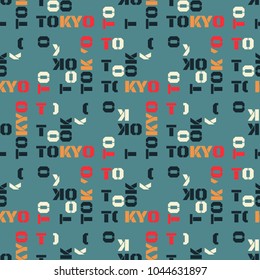 Tokyo seamless pattern. Creative design for various backgrounds.