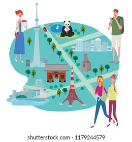 Tokyo sightseeing map