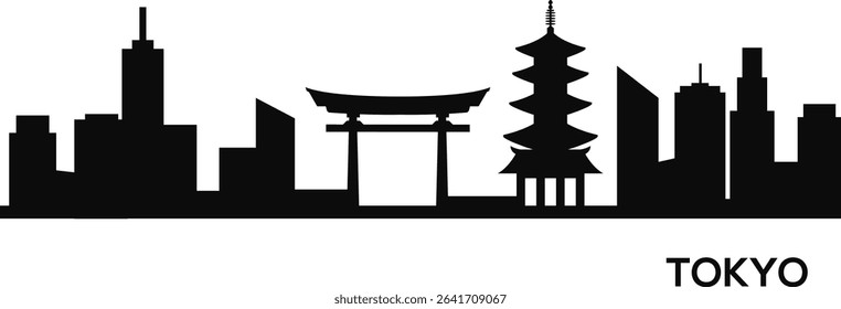 Tokyo skyline prepared in vector