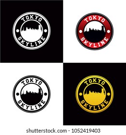Tokyo Skyline Rounded Emblem Logo