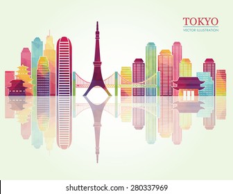 Tokyo Skyline. Vector Illustration