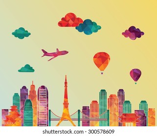 Tokyo skyline. Vector illustration