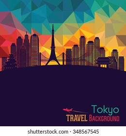 Tokyo skyline. Vector illustration