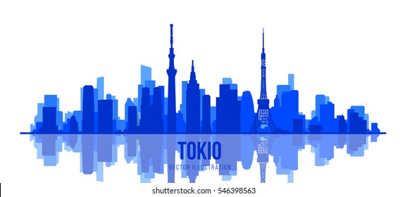 Tokyo skyline. Vector illustration.