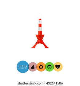 Tokyo Skytree tower flat icon