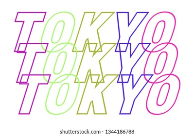 TOKYO SLOGAN, t-shirt vector design