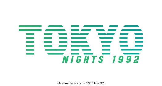 TOKYO SLOGAN, T-Shirt, Vektordesign
