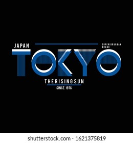 Tokyo slogan typography graphics for t-shirt print vector illustration