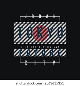 Tokyo slogan urban denim graphic element design typography t shirt vector for ready print