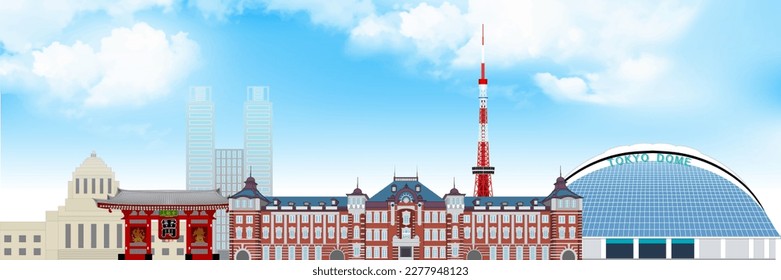 Tokyo station famous place building background