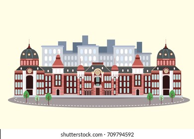 tokyo station in winter on the yellow background