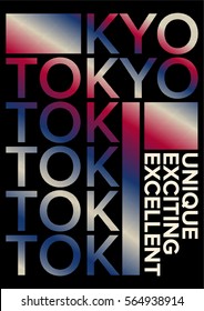 TOKYO / Stock Vector Illustration: T-Shirt Design / Print Design