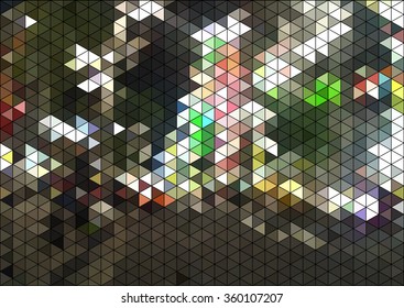 tokyo street at night. triangulated pattern vector background