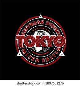 tokyo streetwear division emblem design shirt